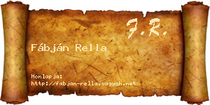 Fábján Rella névjegykártya